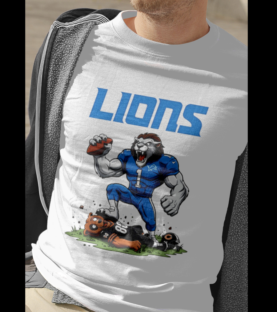 Detroit Lions Beat Bears NFL Rivalries Showdown T-Shirt