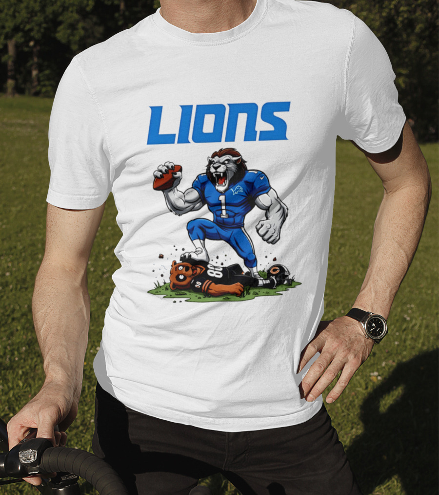 Detroit Lions Beat Bears NFL Rivalries Showdown T-Shirt