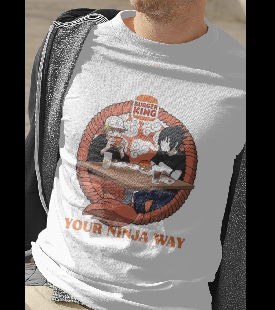 Burger King Naruto Sasuke Dining Your Ninja Way T-Shirt