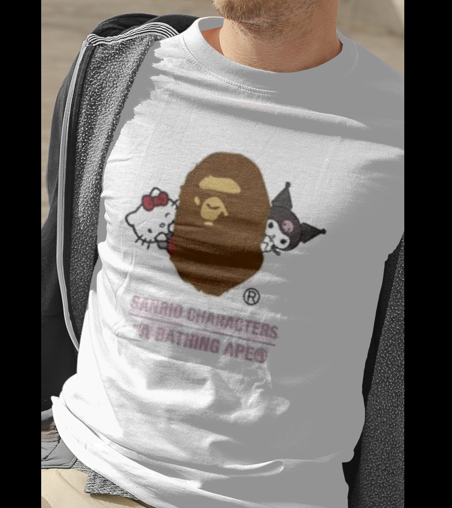 Hello Kitty Kuromi Sanrio Characters A Bathing Ape Babymilo Collaboration T-Shirt