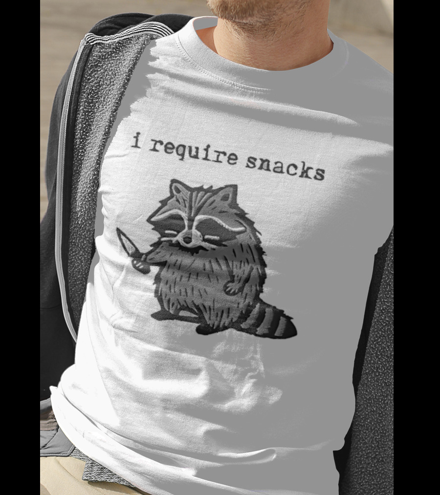 I Require Snacks Raccoon T-Shirt