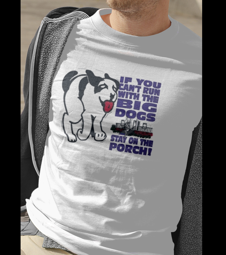 If You Can't Run With The Big Dogs Stay On The Porch Dog T-Shirt