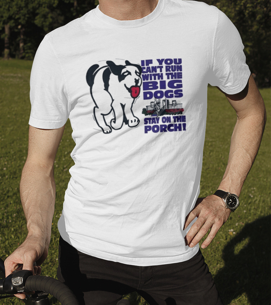 If You Can't Run With The Big Dogs Stay On The Porch Dog T-Shirt
