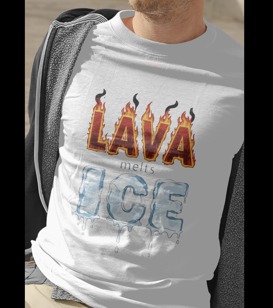 Lava Melts Ice 2026 Flame And Ice T-Shirt