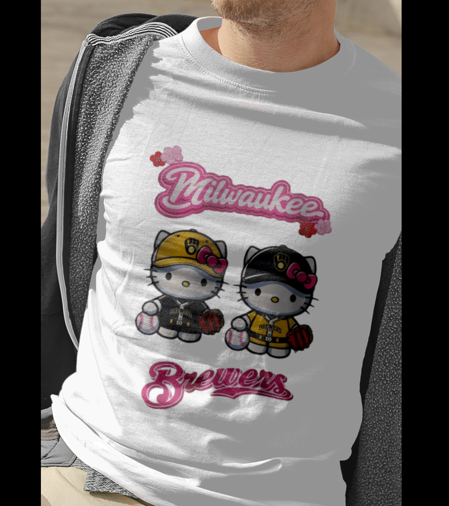 Milwaukee Brewers Hello Kitty Baseball Collaboration 2026 T-Shirt