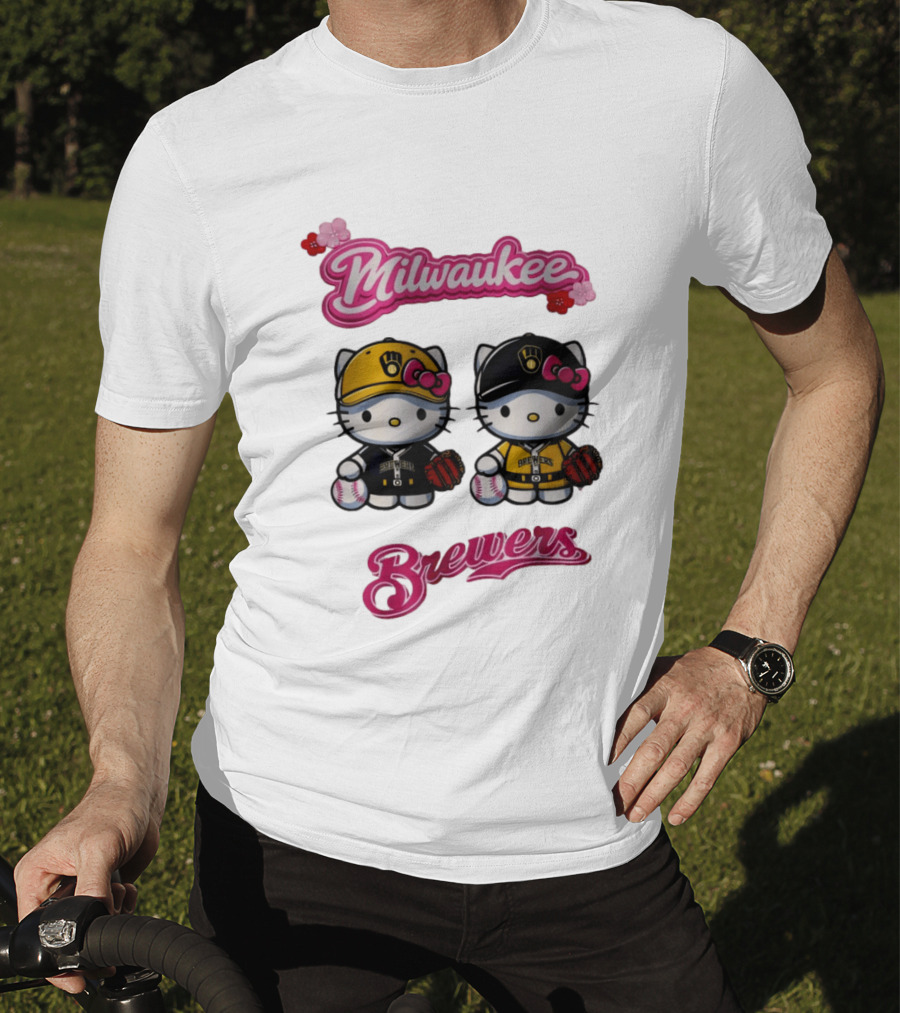 Milwaukee Brewers Hello Kitty Baseball Collaboration 2026 T-Shirt