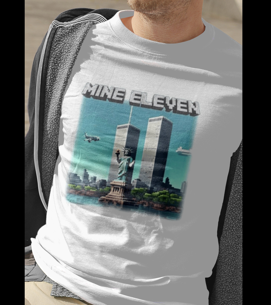 Mine Eleven Statue Of Liberty World Trade Center New York City T-Shirt