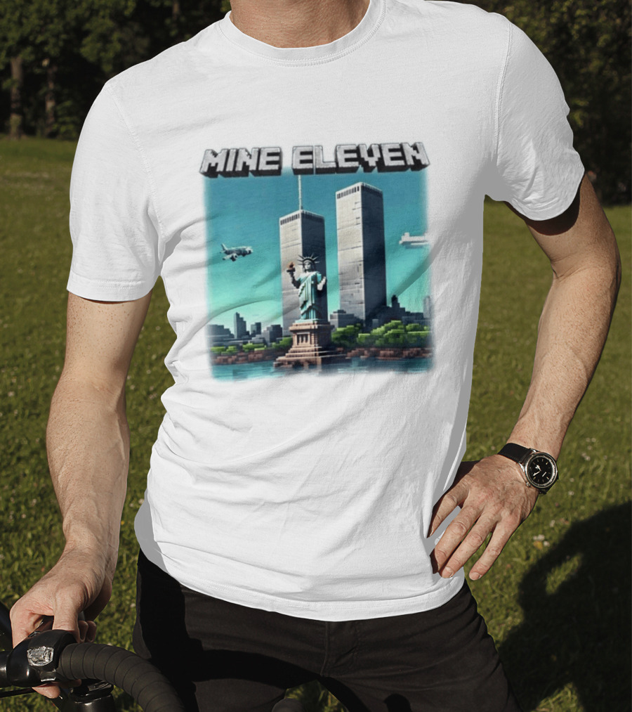 Mine Eleven Statue Of Liberty World Trade Center New York City T-Shirt