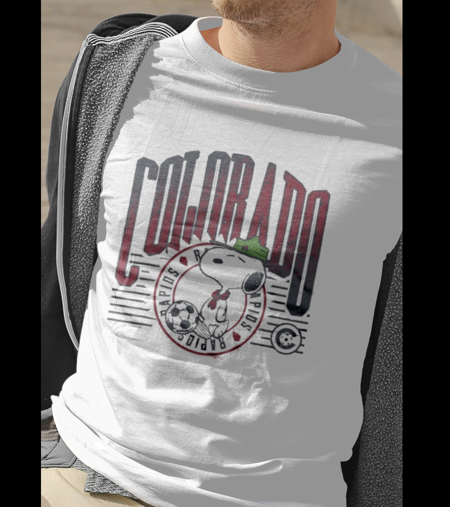 Snoopy Colorado Rapids Collaboration With Soccer Ball T-Shirt