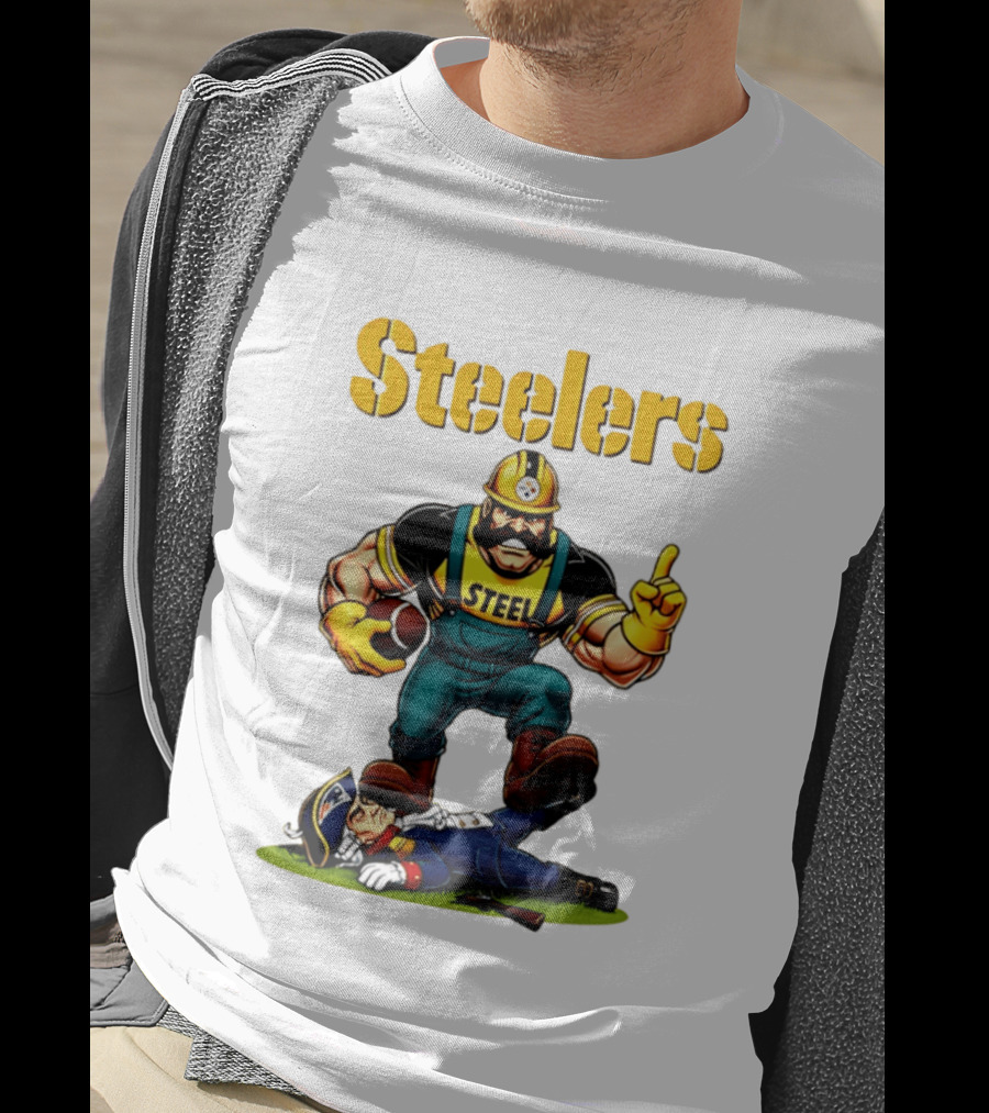 Pittsburgh Steelers Steelworker Triumphs Over New England Patriots Rivalry T-Shirt
