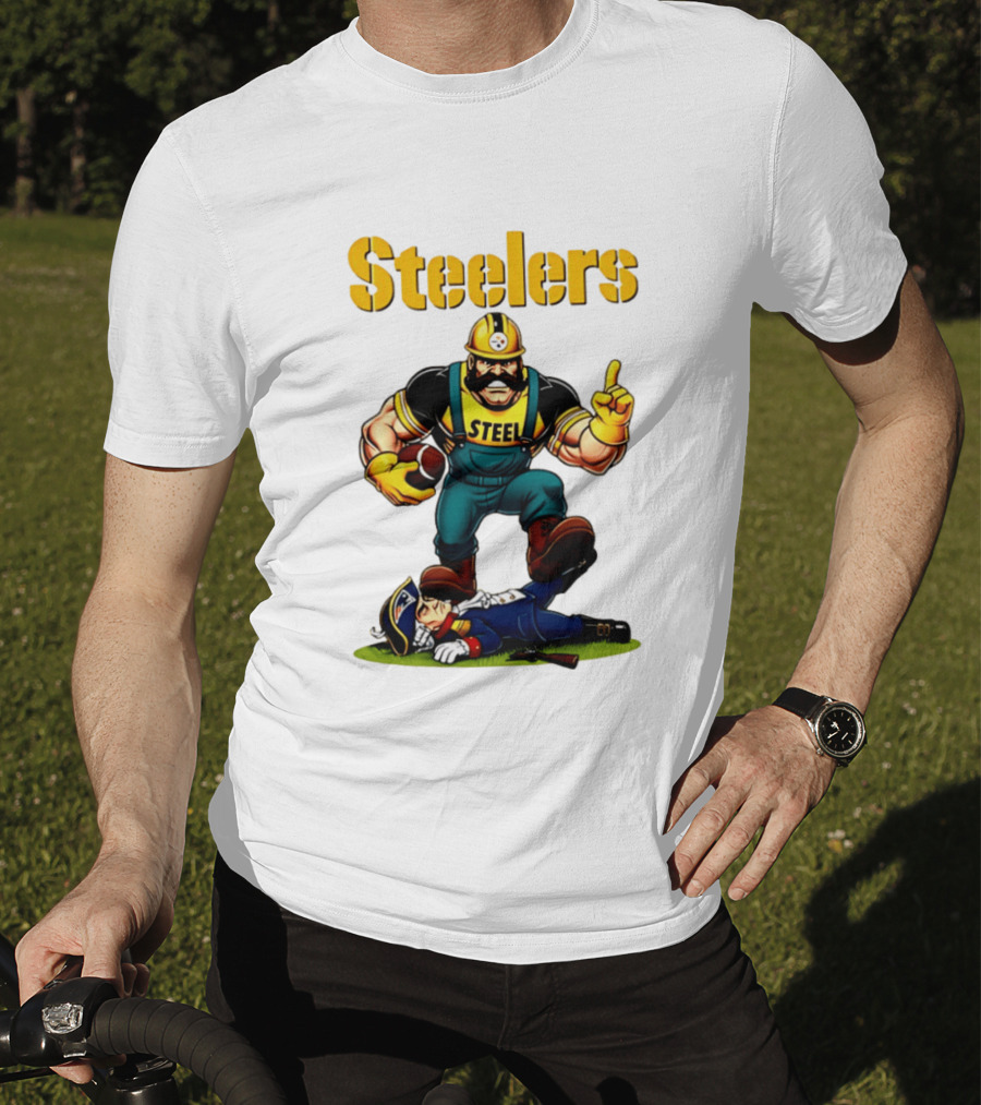 Pittsburgh Steelers Steelworker Triumphs Over New England Patriots Rivalry T-Shirt