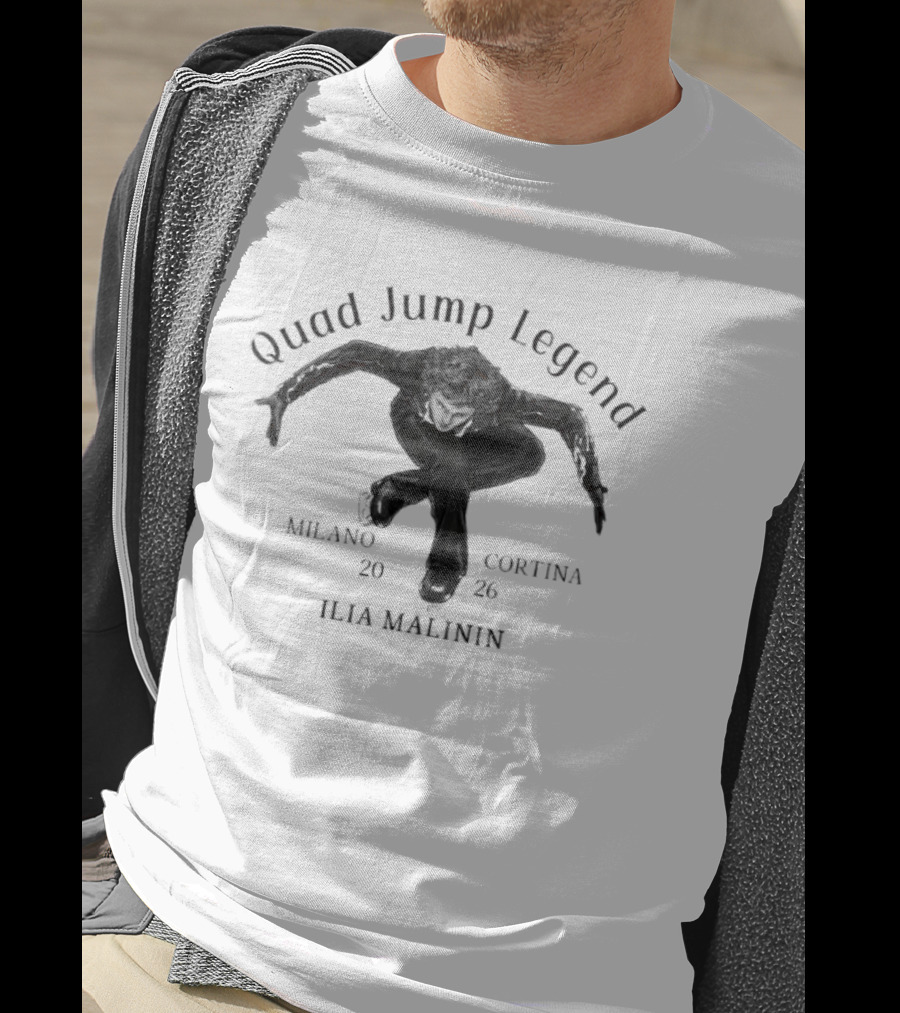 Quad Jump Legend Ilia Malinin Milano Cortina 2026 T-Shirt