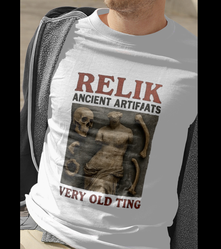 RELIX Ancient Artifacts Very Old Ting Statue And Skull T-Shirt