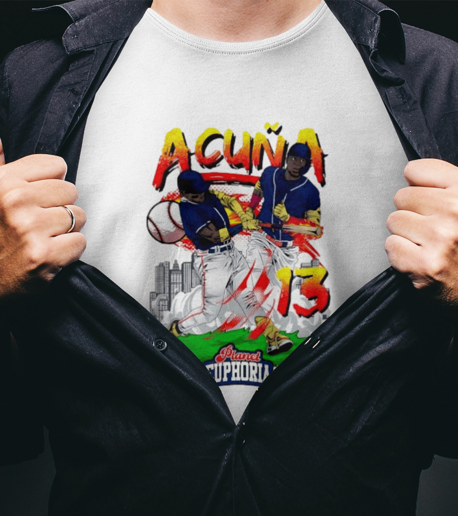 Ronald Acuña Jr Planet Euphoria Number 13 Baseball T-Shirt