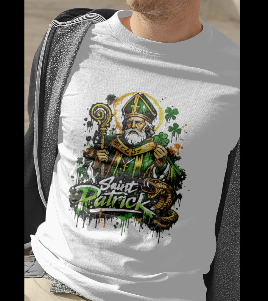 Saint Patrick Ireland St Patrick's Day With Shamrock And Snake T-Shirt