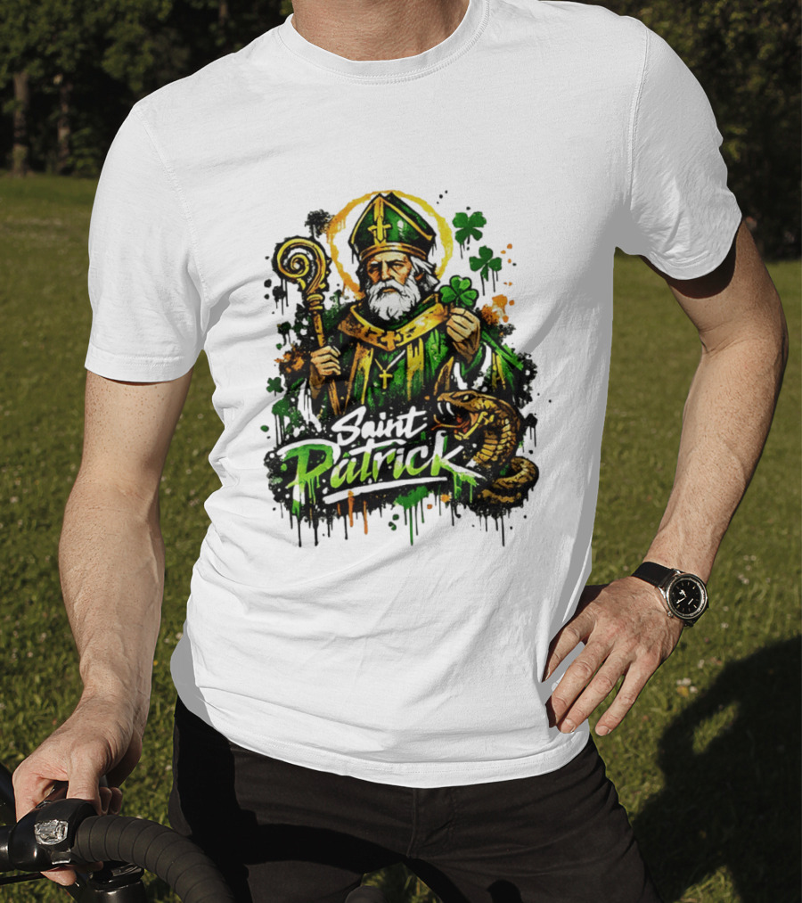 Saint Patrick Ireland St Patrick's Day With Shamrock And Snake T-Shirt