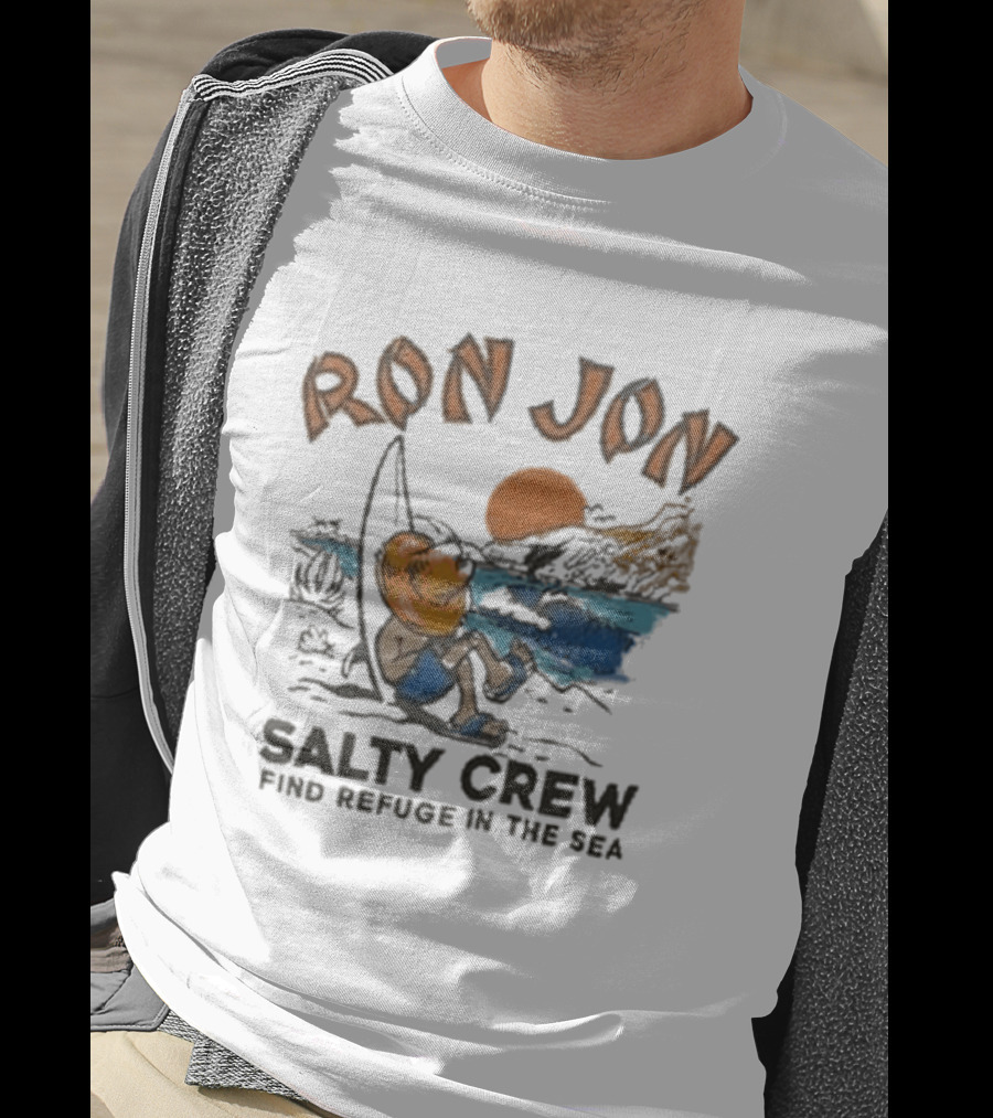 Salty Crew Ron Jon Find Refuge In The Sea Relaxation Scene T-Shirt