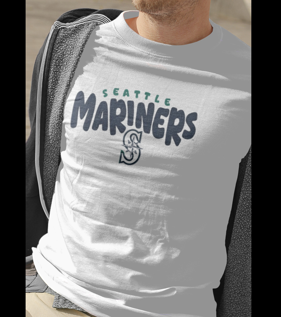 Seattle Mariners Baseball Crew Neck Bubble T-Shirt
