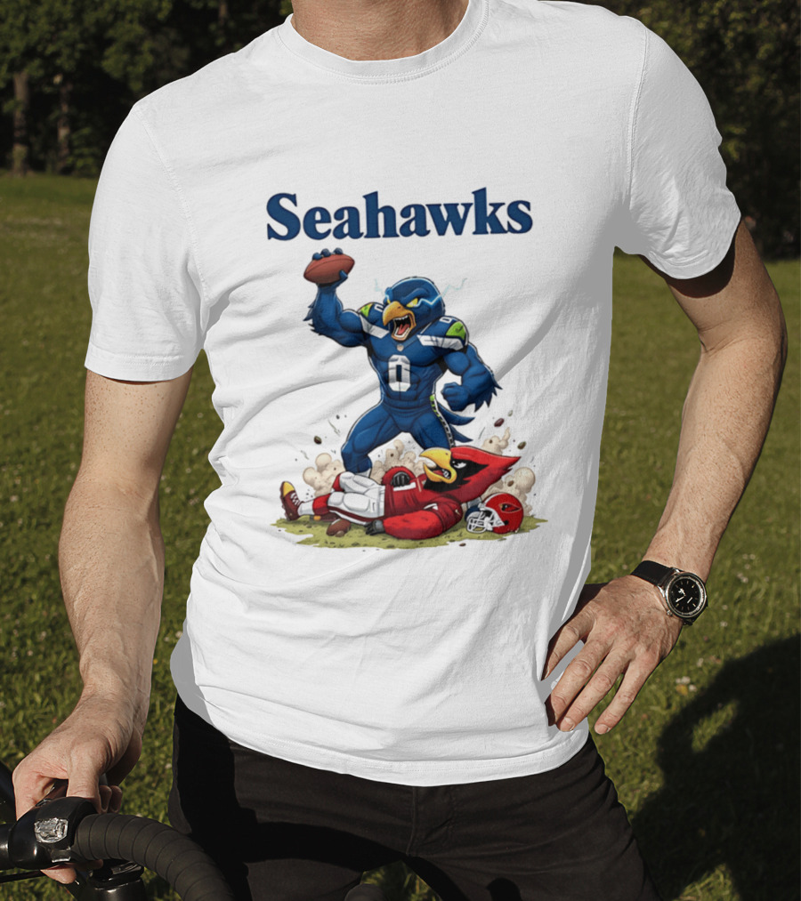 Seattle Seahawks Vs Arizona Cardinals Rivalry Victory Celebration T-Shirt