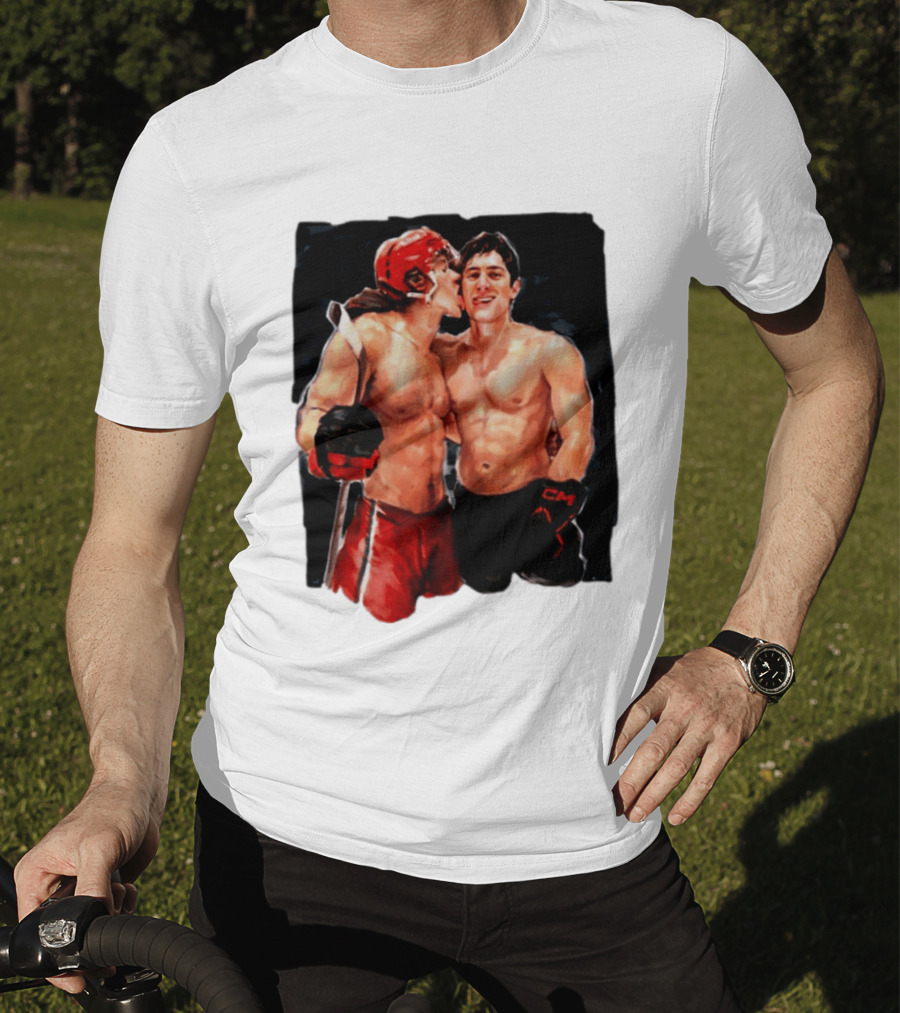 Shane Hollander Ilya Rosanov Gay Hockey Romance Painting T-Shirt