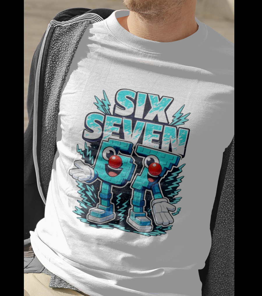 Six Seven 67 Red Nose Characters With Excited Expressions T-Shirt