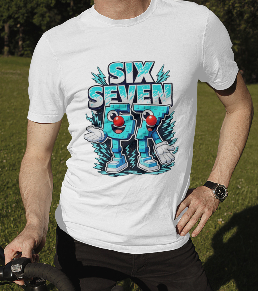 Six Seven 67 Red Nose Characters With Excited Expressions T-Shirt