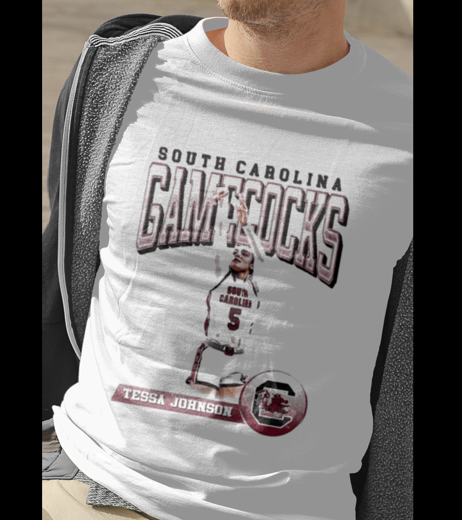 South Carolina Gamecocks Tessa Johnson WNBA Player Basketball Team T-Shirt