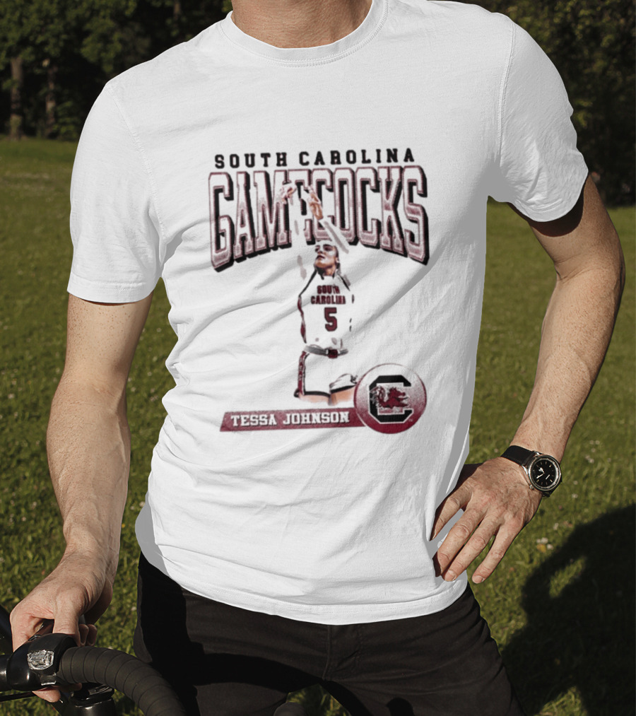 South Carolina Gamecocks Tessa Johnson WNBA Player Basketball Team T-Shirt