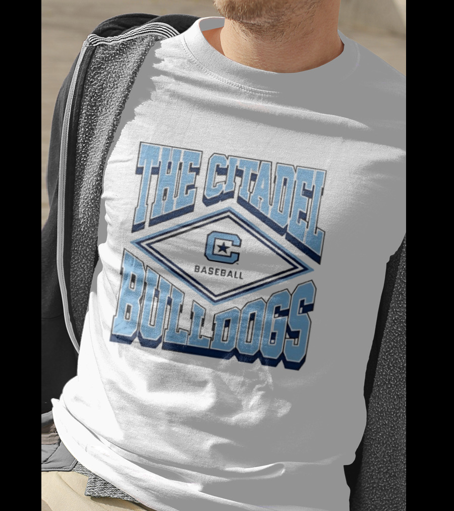 The Citadel Bulldogs Baseball C Logo Star T-Shirt