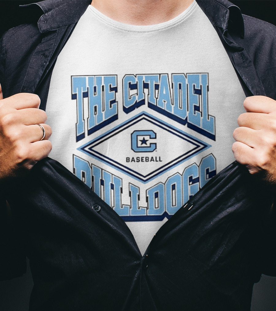 The Citadel Bulldogs Baseball C Logo Star T-Shirt