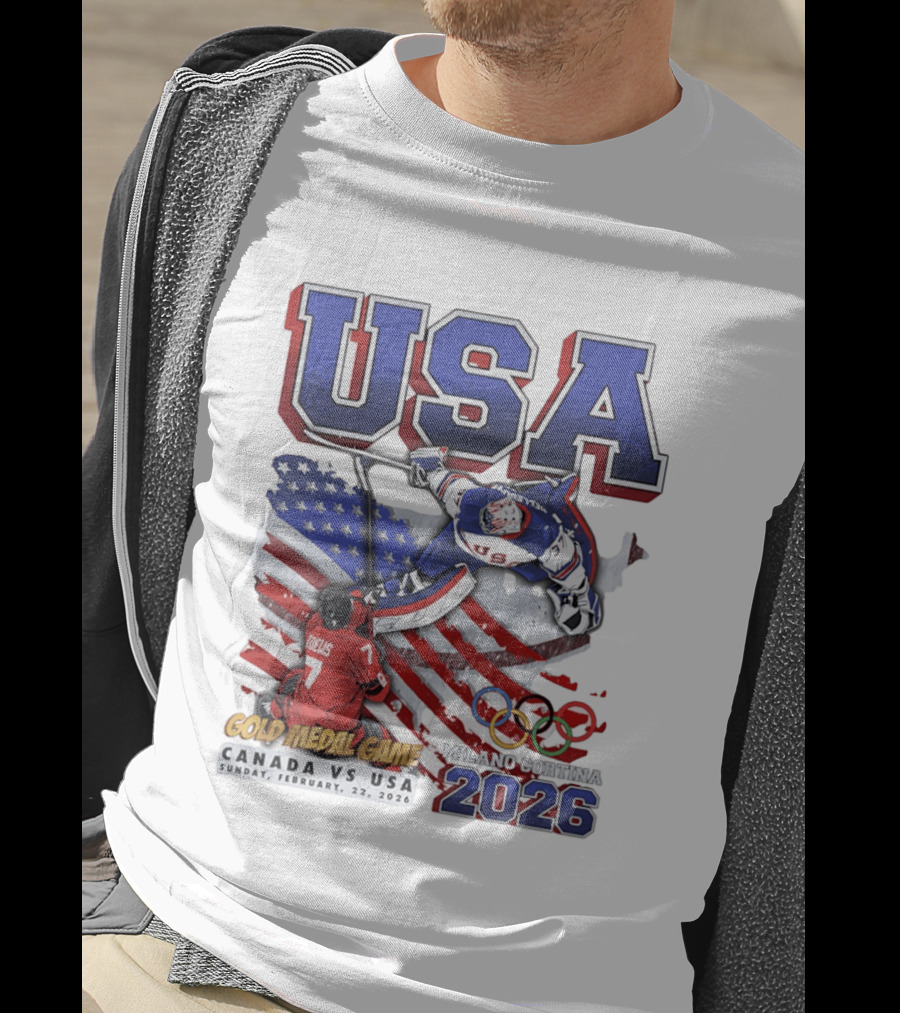 USA Hockey Gold Medal Game Canada Vs USA Milano Cortina 2026 T-Shirt