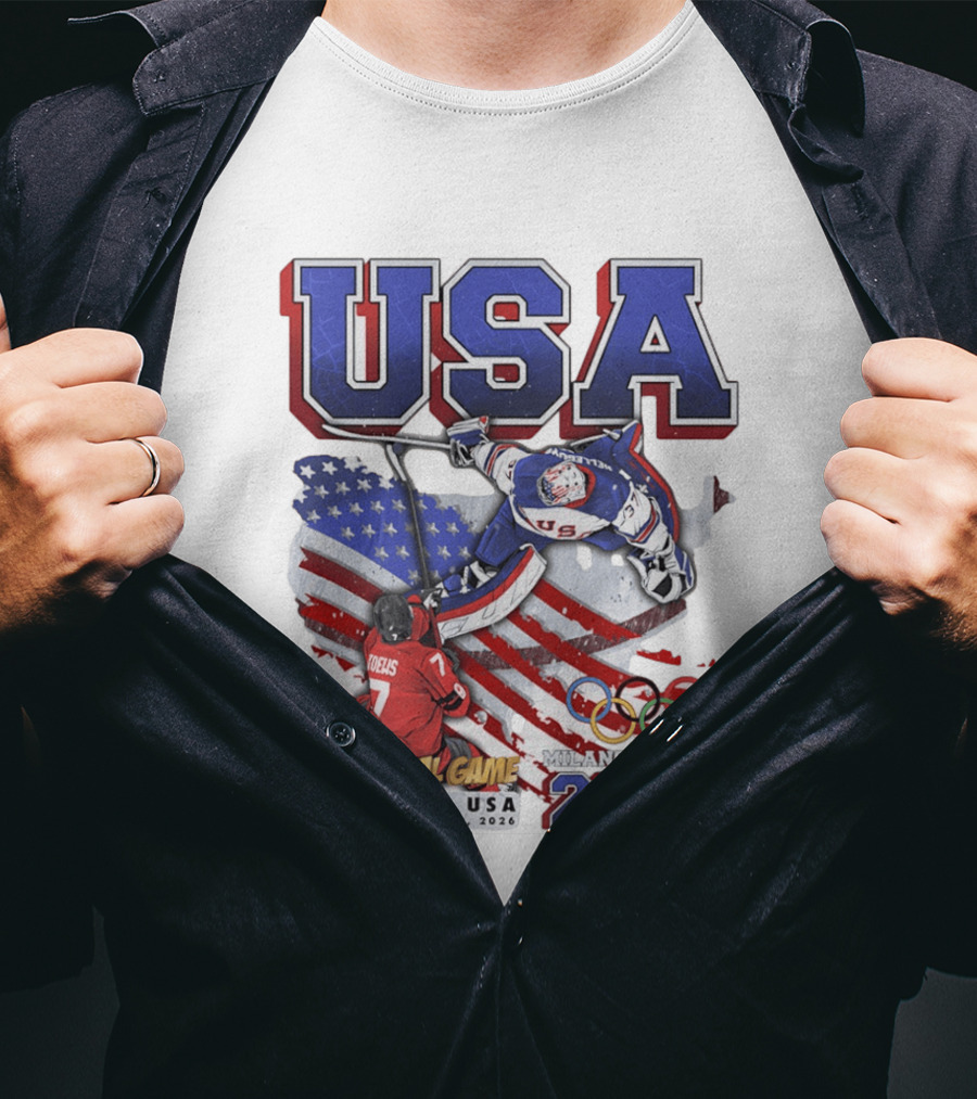 USA Hockey Gold Medal Game Canada Vs USA Milano Cortina 2026 T-Shirt