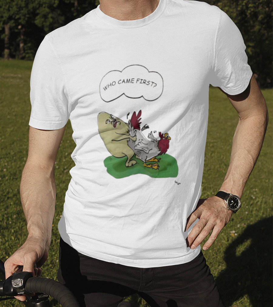 Who Came First Pete Townshend Chicken Humor T-Shirt