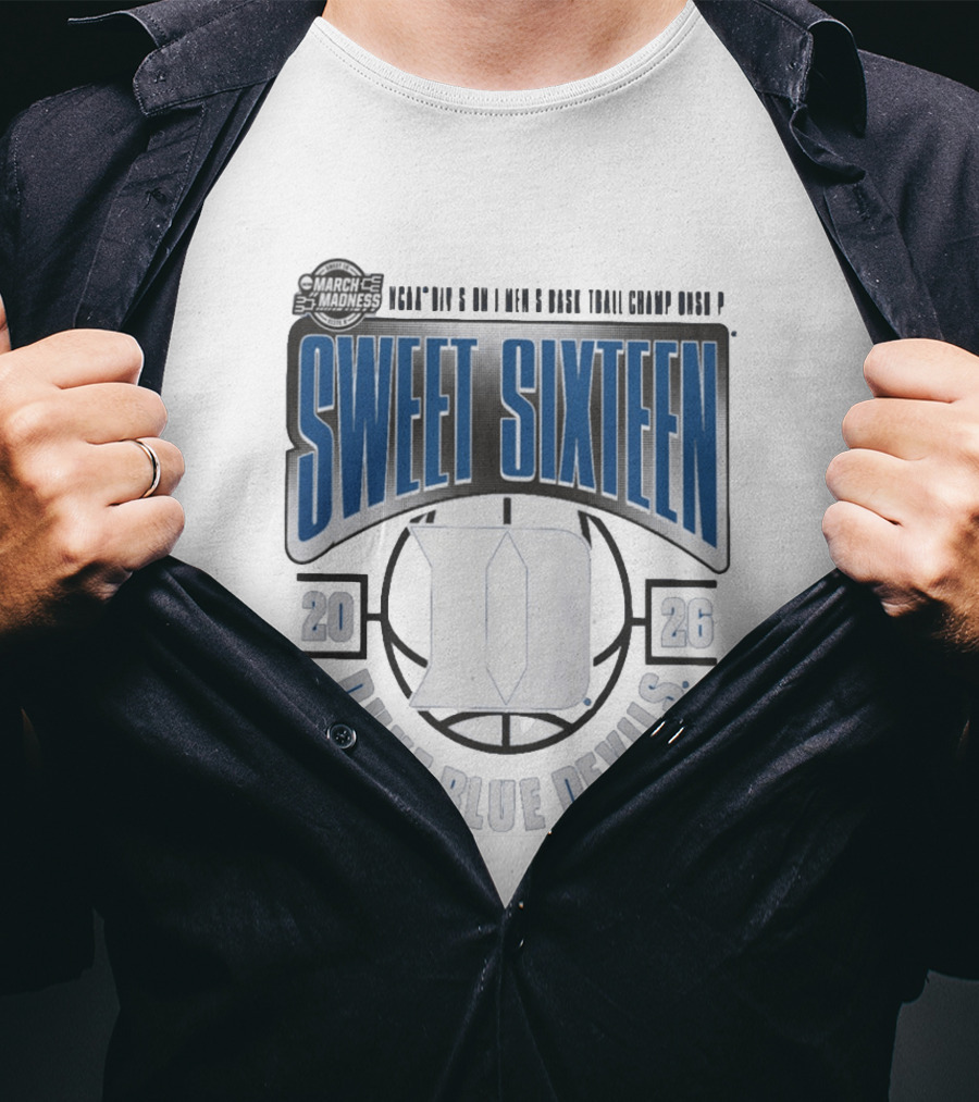March Madness 2026 Duke Blue Devils Sweet Sixteen NCAA Basketball Tournament T-Shirt