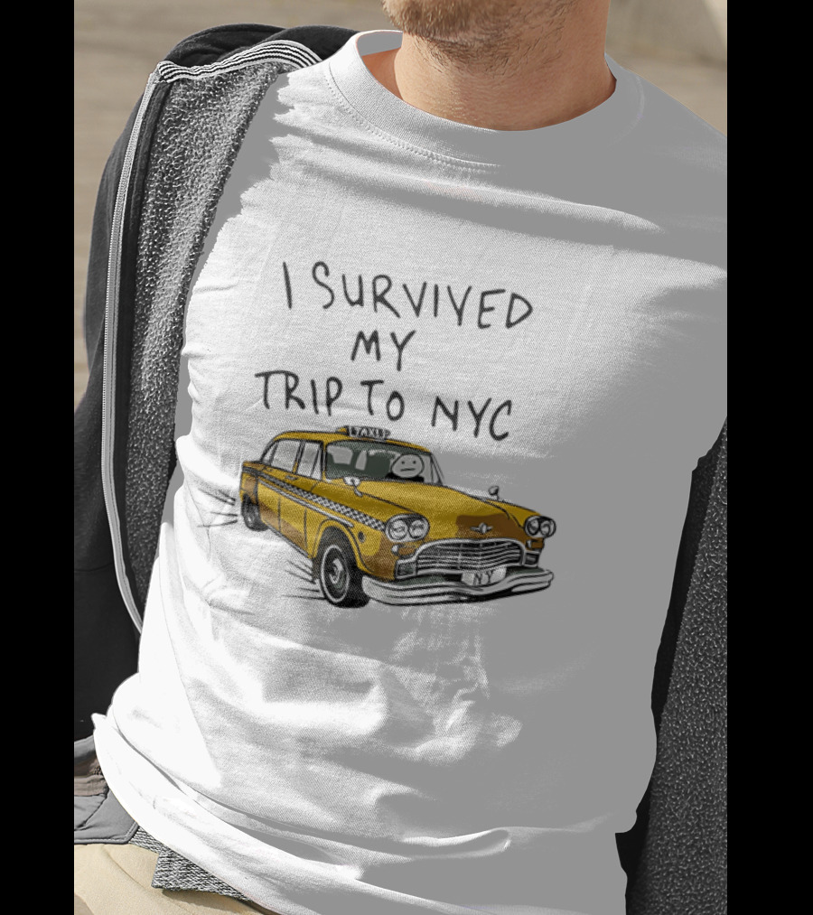 I Survived My Trip To NYC Tom Holland Peter Parker Yellow Taxi New York Adventure T-Shirt