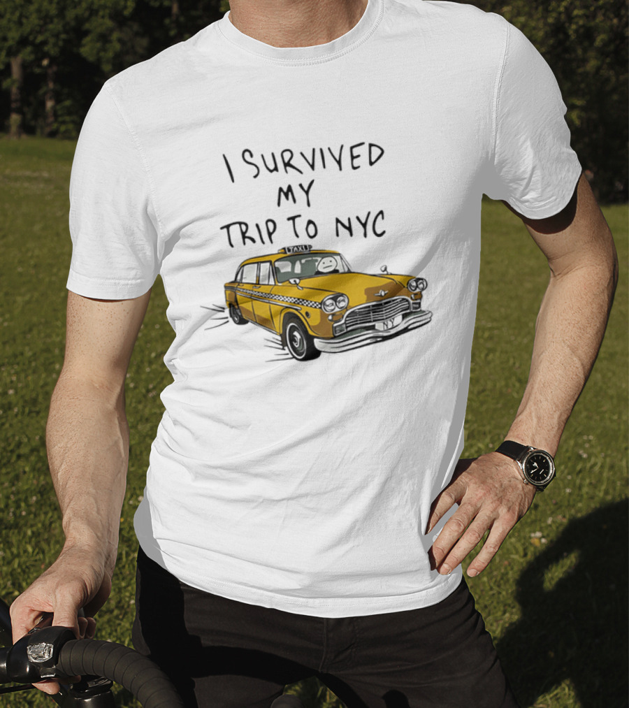 I Survived My Trip To NYC Tom Holland Peter Parker Yellow Taxi New York Adventure T-Shirt