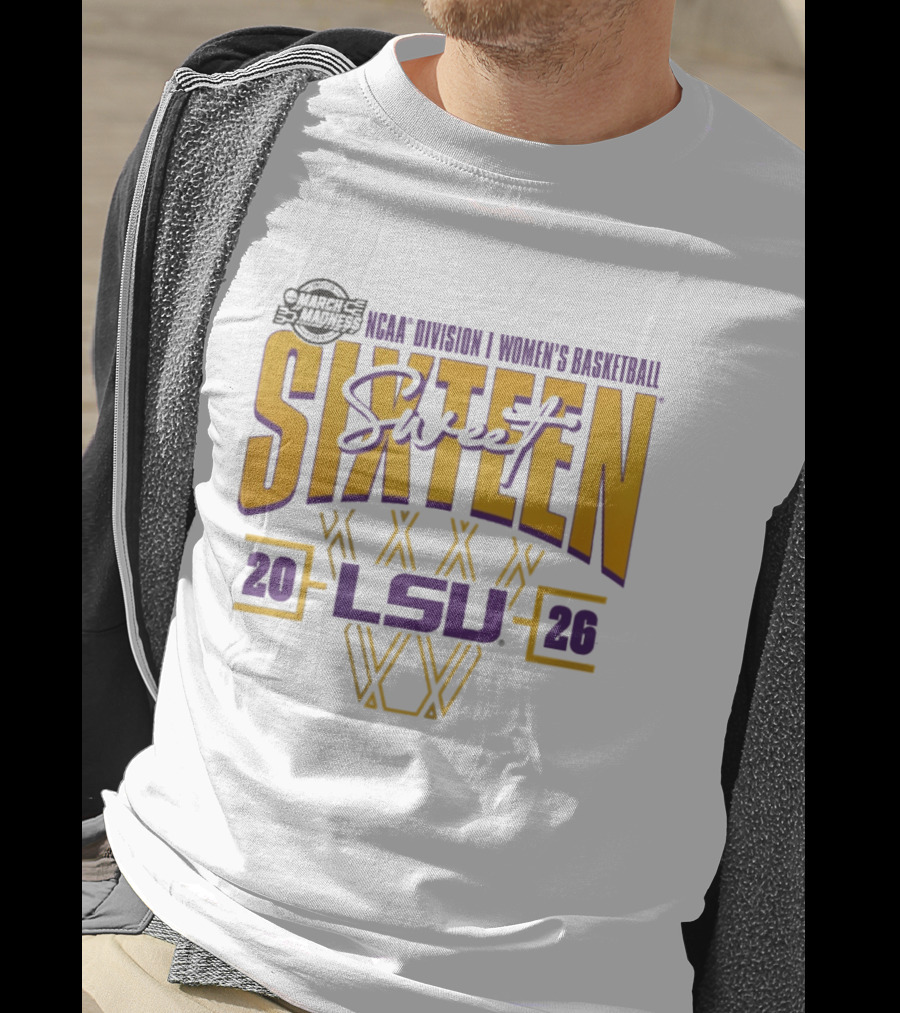 LSU Tigers 2026 NCAA Division I Women's Basketball Sweet Sixteen March Madness T-Shirt