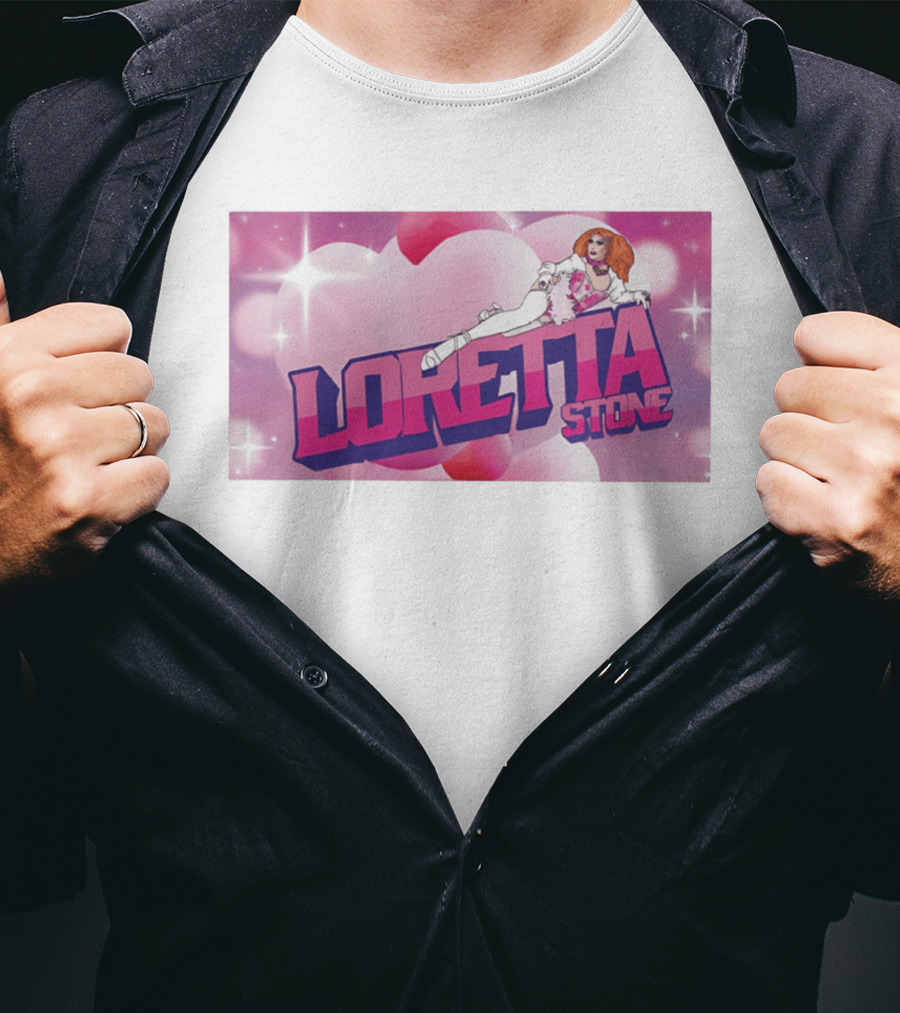 Loretta Stone Miss Cornfed Comedy Fantasy Style Sparkling Heart T-Shirt
