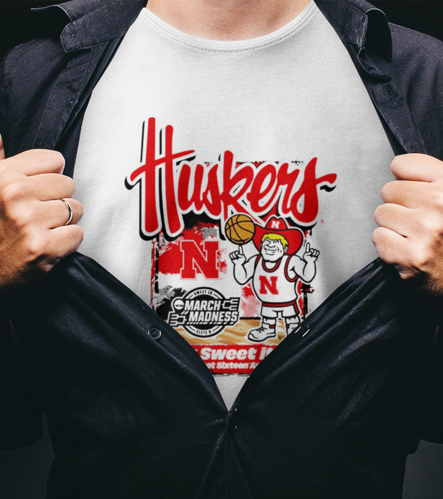 Nebraska Cornhuskers March Madness 2026 Sweet 16 Celebration Basketball Huskers How Sweet It Is T-Shirt