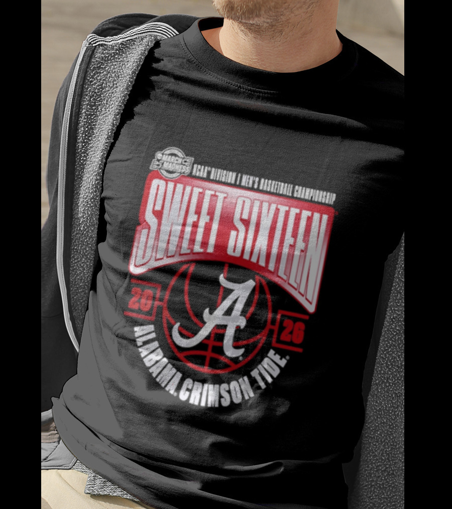 2026 Alabama Crimson Tide NCAA Men's Basketball Sweet Sixteen March Madness T-Shirt