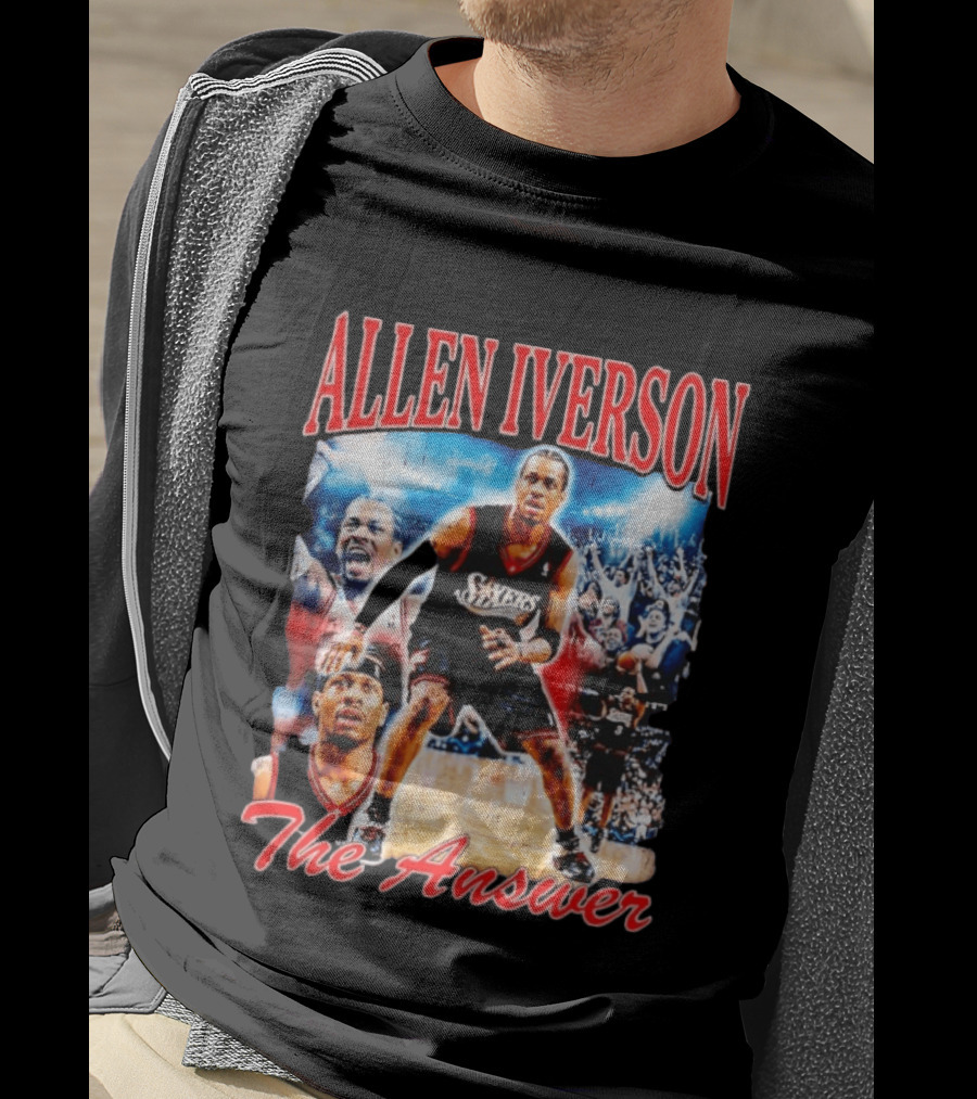 Allen Iverson The Answer Philadelphia 76ers NBA Hardwood Classics T-Shirt