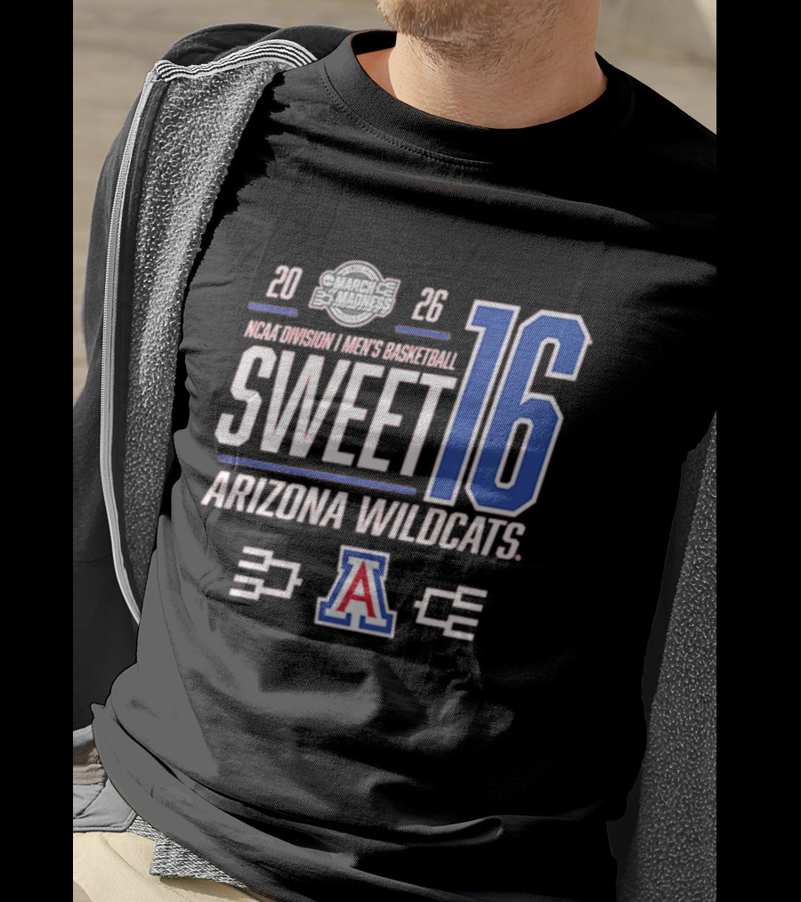 2026 NCAA Men's Basketball March Madness Sweet 16 Arizona Wildcats T-Shirt