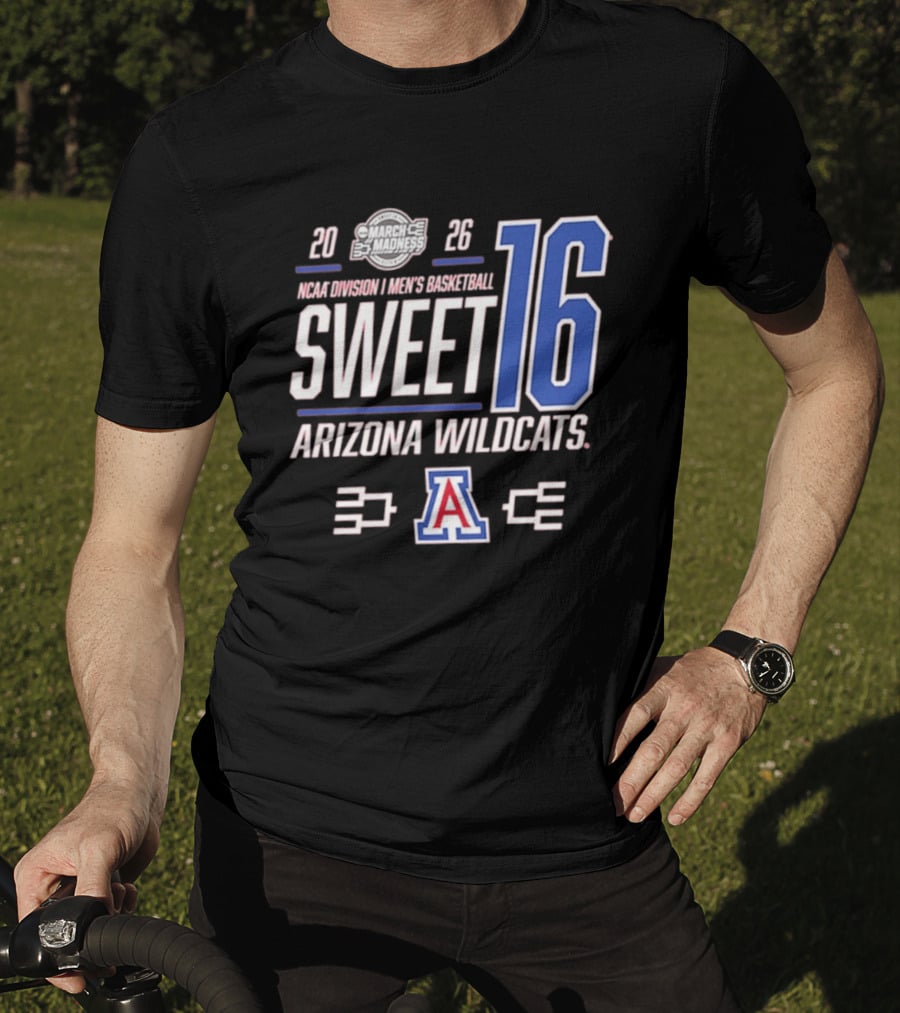 2026 NCAA Men's Basketball March Madness Sweet 16 Arizona Wildcats T-Shirt