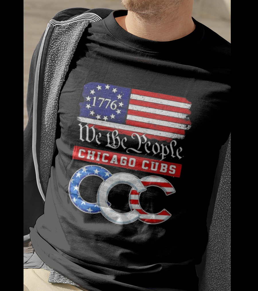 Chicago Cubs We The People 1776 Flag CCC Stars And Stripes 250th Anniversary T-Shirt