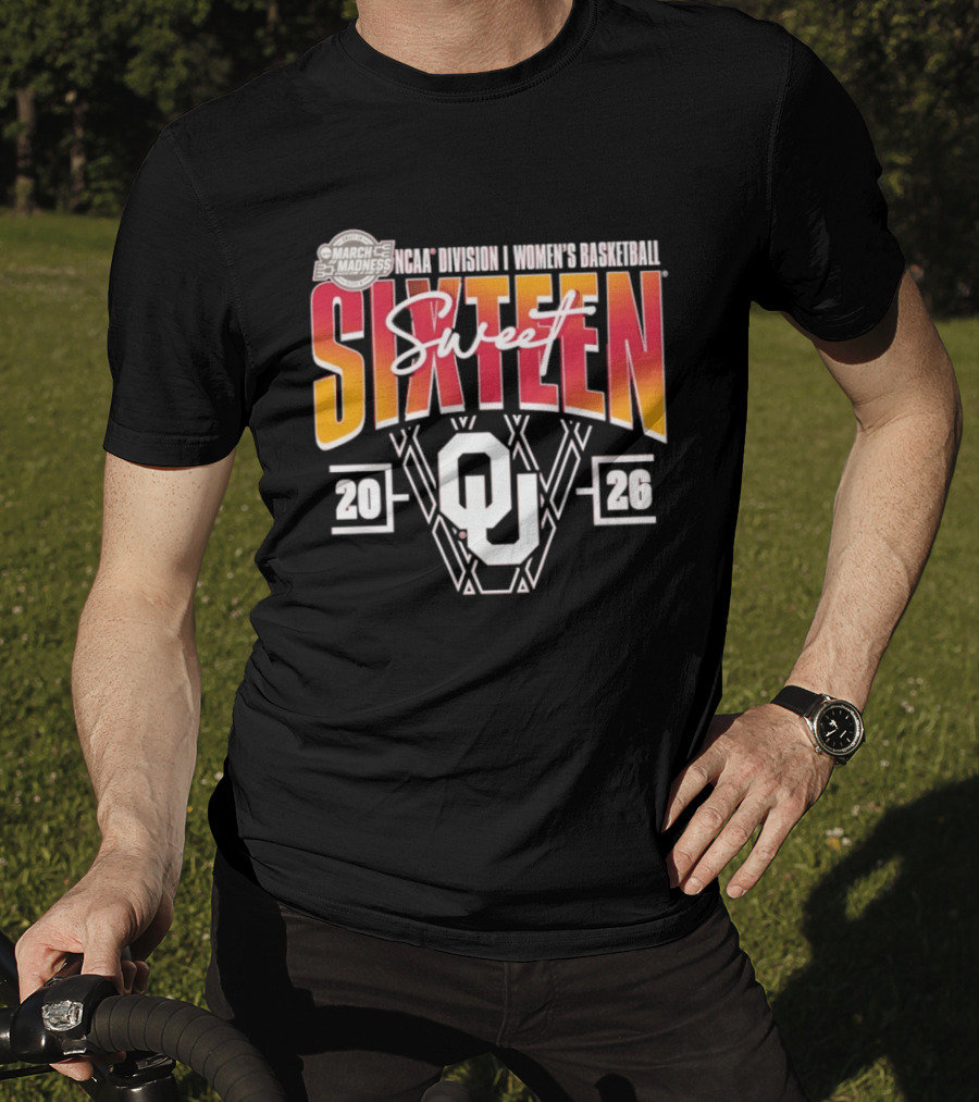 March Madness NCAA Division I Women's Basketball Oklahoma Sooners Sweet Sixteen 2026 T-Shirt