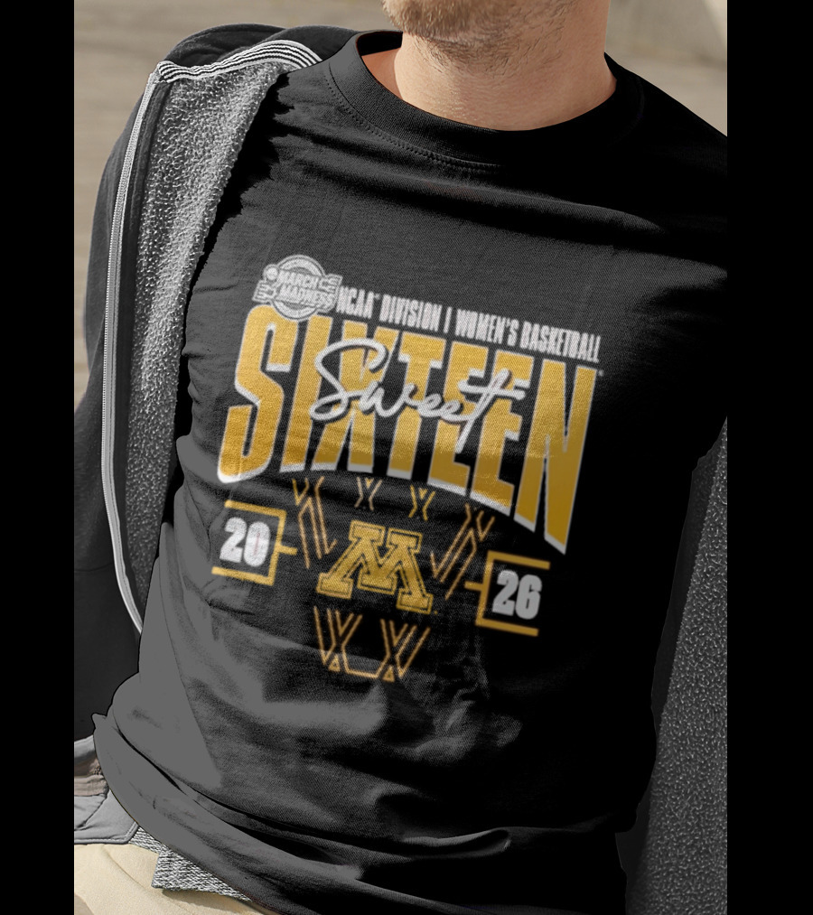 2026 NCAA Women's Basketball Tournament March Madness Minnesota Golden Gophers Sweet Sixteen T-Shirt