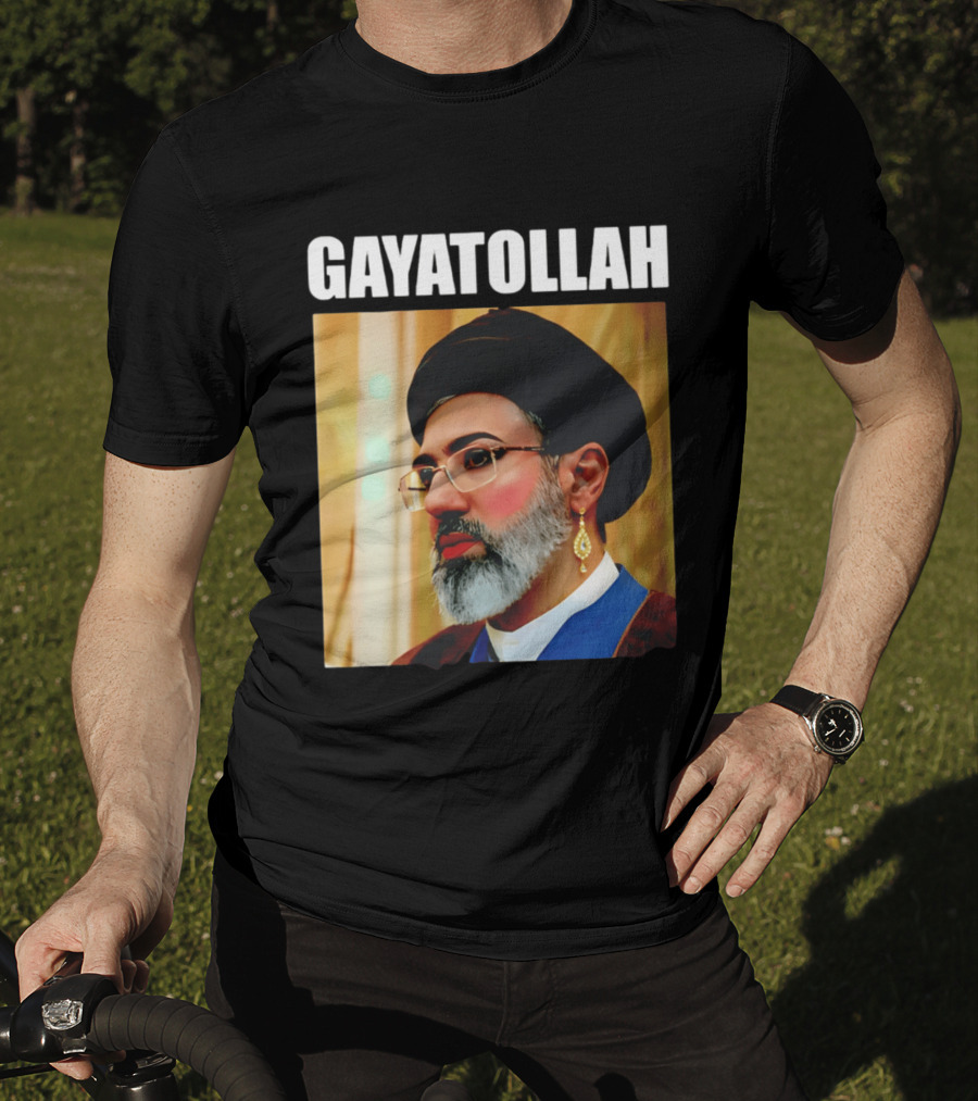 GAYATOLLAH Meme Featuring Mojtaba Khamenei Parody With Jewelry And Makeup T-Shirt