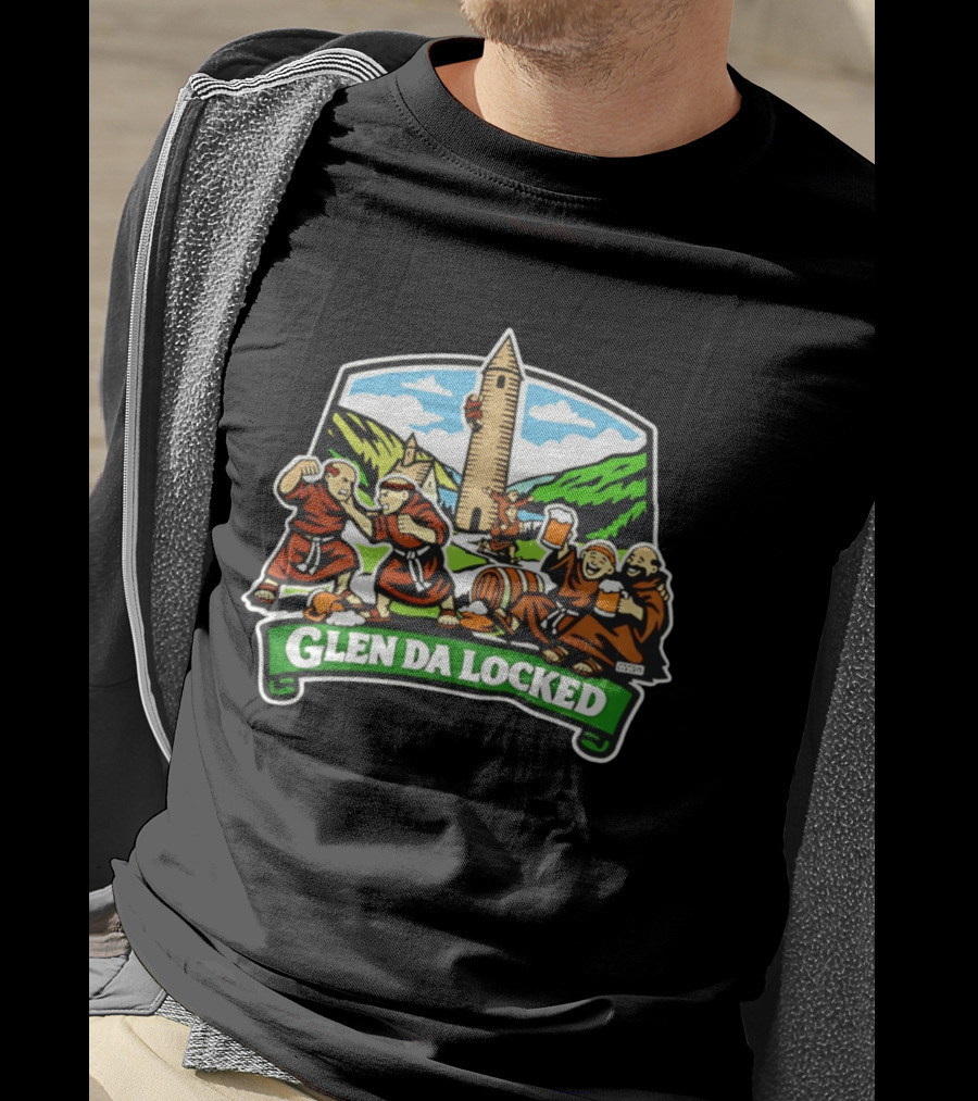 Glen Da Locked Monks Medieval Tower And Ale Celebration T-Shirt