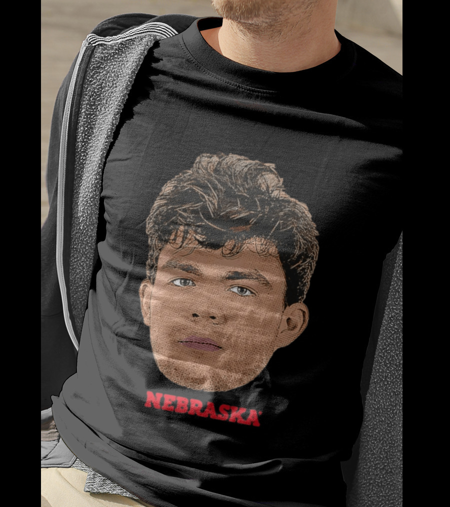 Henry Burt Nebraska Cornhuskers Big Head Face Cutout T-Shirt
