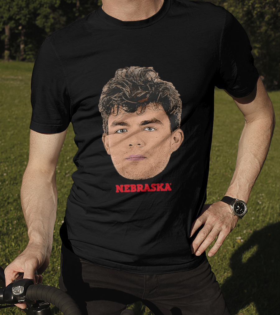 Henry Burt Nebraska Cornhuskers Big Head Face Cutout T-Shirt